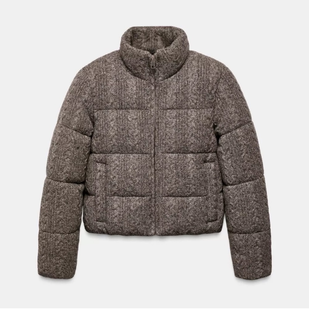 THERMAL INSULATED CABLE KNIT BOMBER ANORAK